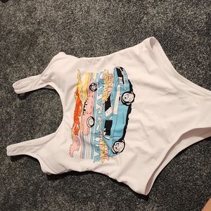 White one piece swimsuit 🩱